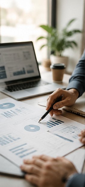 Strategic business planning and marketing strategy meeting