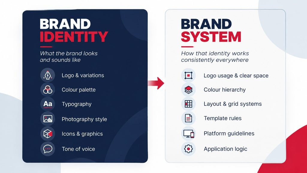 brand system vs brand identity